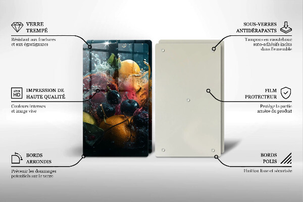 Sklo za varnú dosku Ovocie vo vode