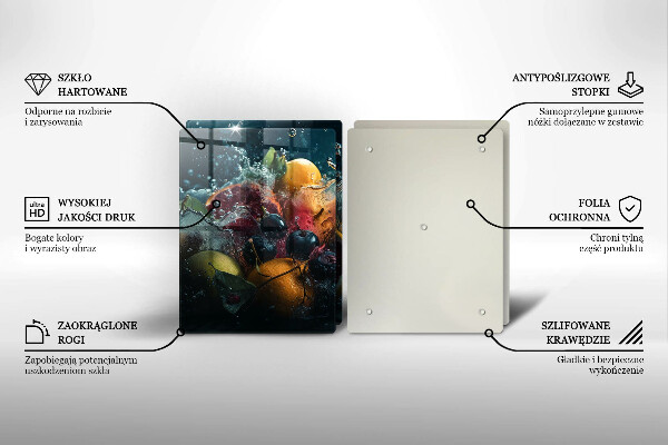 Sklo za varnú dosku Ovocie vo vode