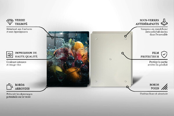 Sklo za varnú dosku Ovocie vo vode