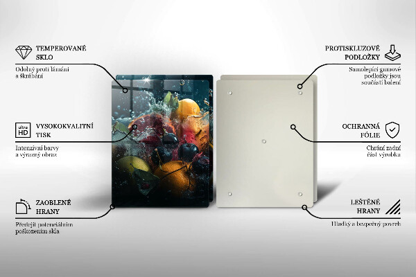 Sklo za varnú dosku Ovocie vo vode