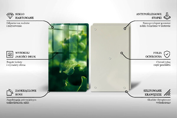 Sklo za varnú dosku Listy šalátu