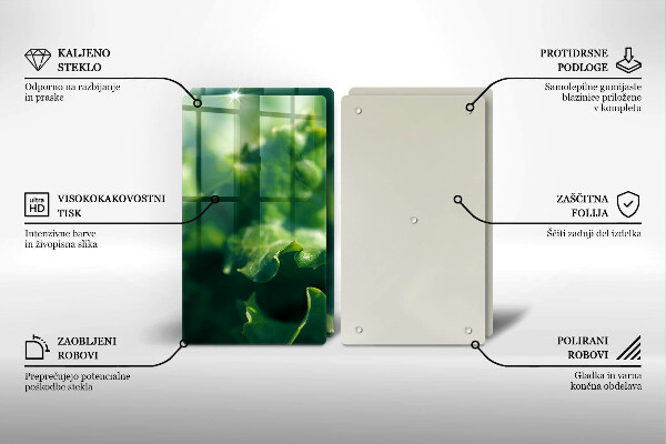 Sklo za varnú dosku Listy šalátu