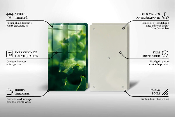 Sklo za varnú dosku Listy šalátu