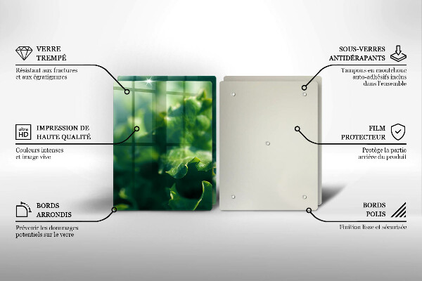 Sklo za varnú dosku Listy šalátu