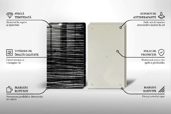 Sklo za varnú dosku Čierna abstrakcia