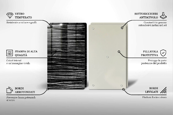 Sklo za varnú dosku Čierna abstrakcia