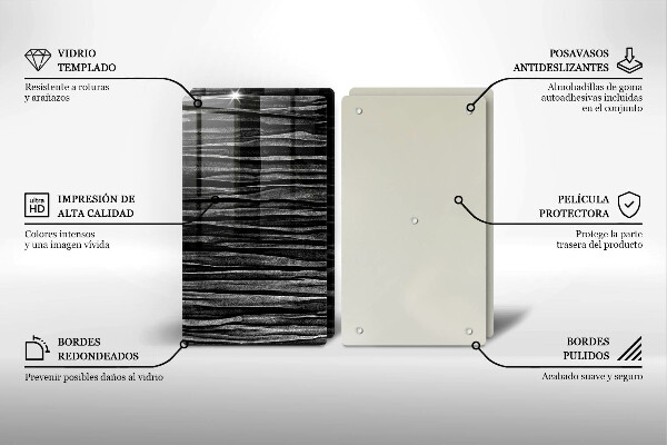 Sklo za varnú dosku Čierna abstrakcia