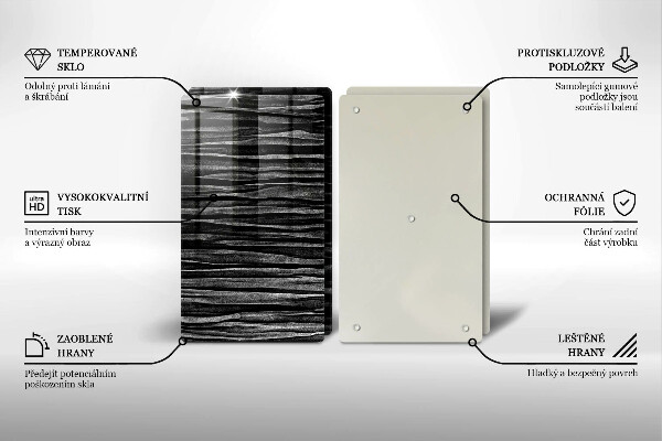 Sklo za varnú dosku Čierna abstrakcia