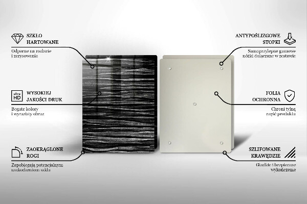 Sklo za varnú dosku Čierna abstrakcia