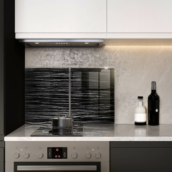 Sklo za varnú dosku Čierna abstrakcia