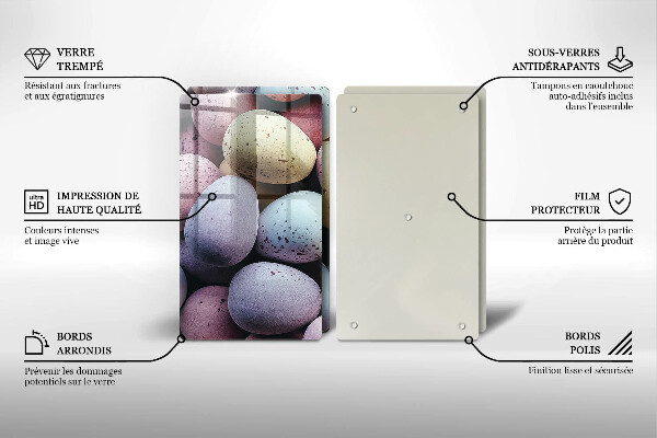 Sklo za varnú dosku veľkonočné vajíčka