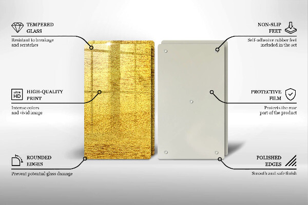 Sklo za varnú dosku Žltá abstrakcia