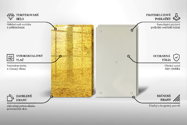 Sklo za varnú dosku Žltá abstrakcia