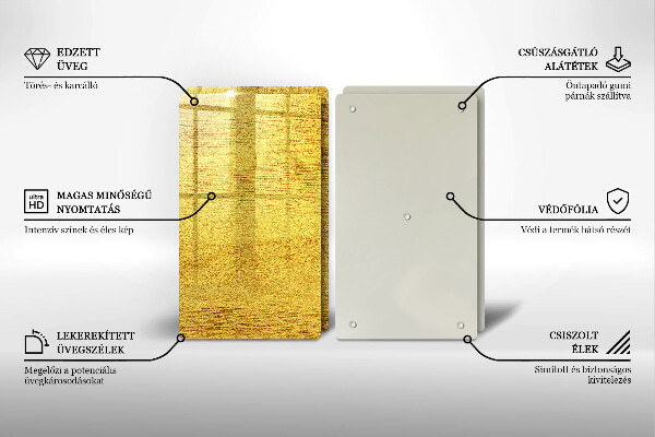 Sklo za varnú dosku Žltá abstrakcia