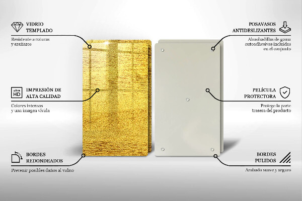 Sklo za varnú dosku Žltá abstrakcia