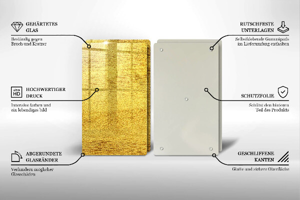 Sklo za varnú dosku Žltá abstrakcia