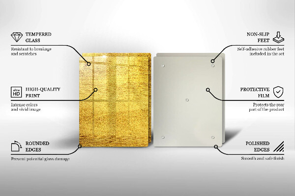 Sklo za varnú dosku Žltá abstrakcia