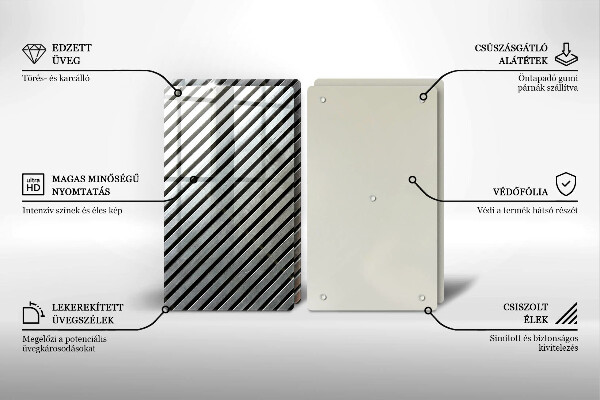 Sklo za varnú dosku Kovové línie