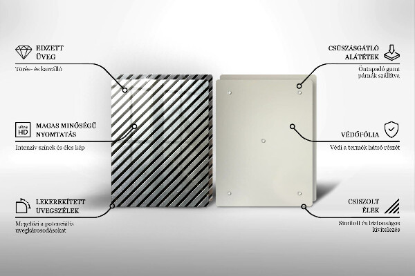 Sklo za varnú dosku Kovové línie