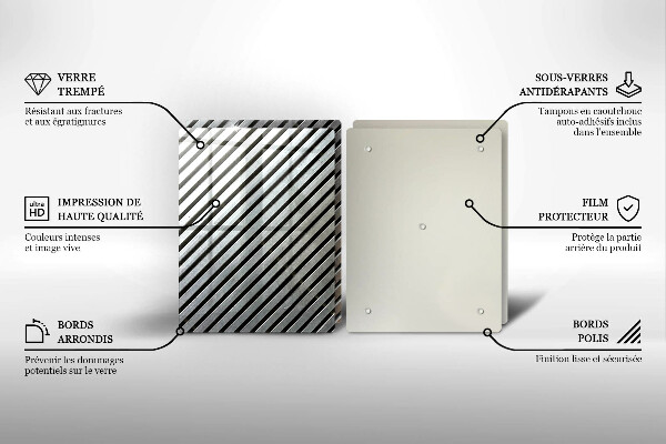 Sklo za varnú dosku Kovové línie