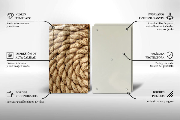 Sklo za varnú dosku Vinuté lano