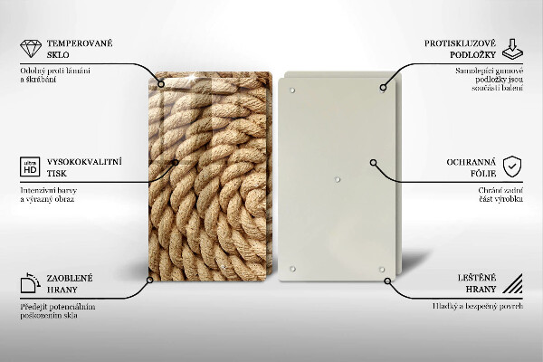 Sklo za varnú dosku Vinuté lano