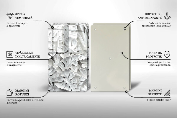 Sklo za varnú dosku Biele kvety