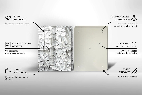 Sklo za varnú dosku Biele kvety