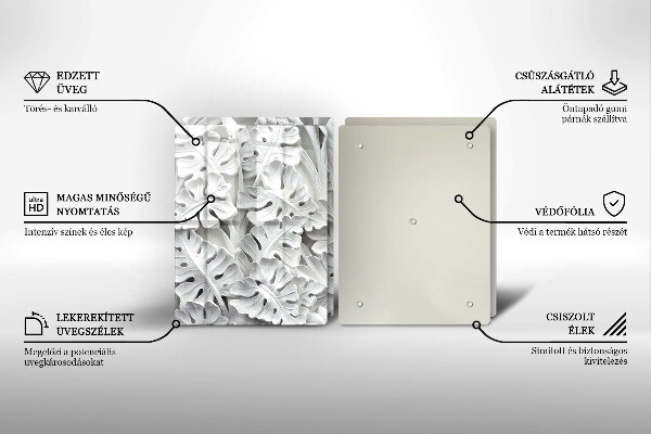 Sklo za varnú dosku Biele kvety