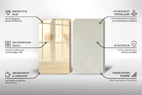 Sklo za varnú dosku Drevená doska