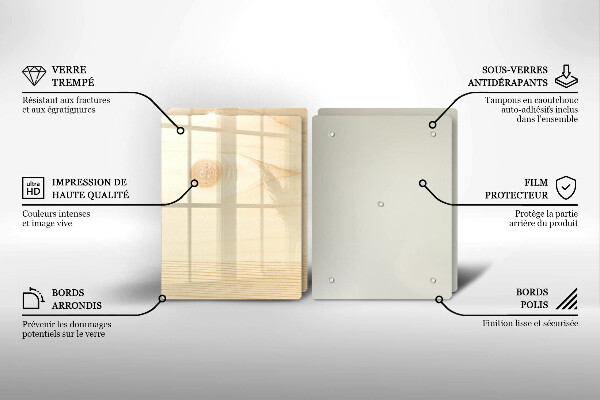 Sklo za varnú dosku Drevená doska