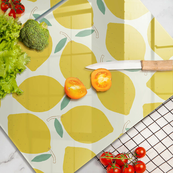 Sklo za varnú dosku Kreslené citróny