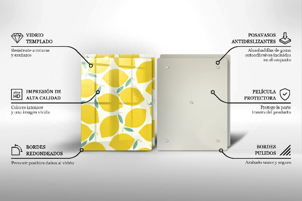 Sklo za varnú dosku Kreslené citróny