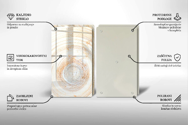 Sklo za varnú dosku Textúra dreva