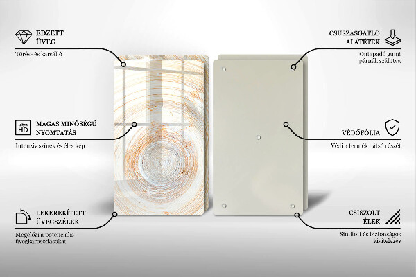 Sklo za varnú dosku Textúra dreva