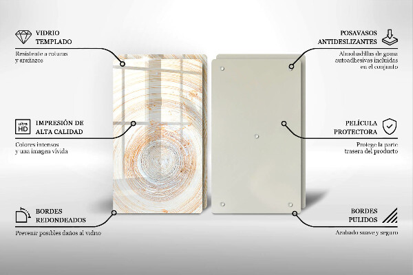 Sklo za varnú dosku Textúra dreva