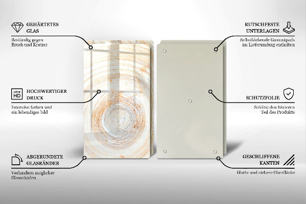 Sklo za varnú dosku Textúra dreva