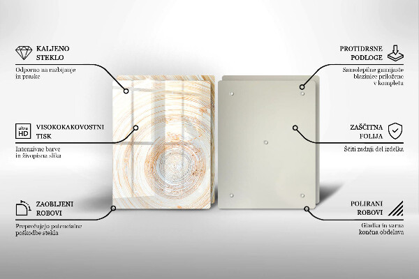 Sklo za varnú dosku Textúra dreva