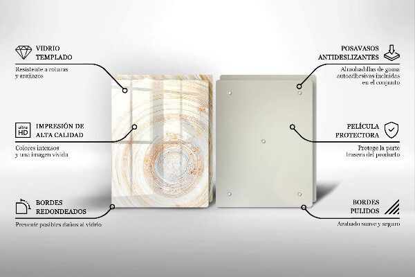 Sklo za varnú dosku Textúra dreva