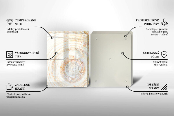 Sklo za varnú dosku Textúra dreva