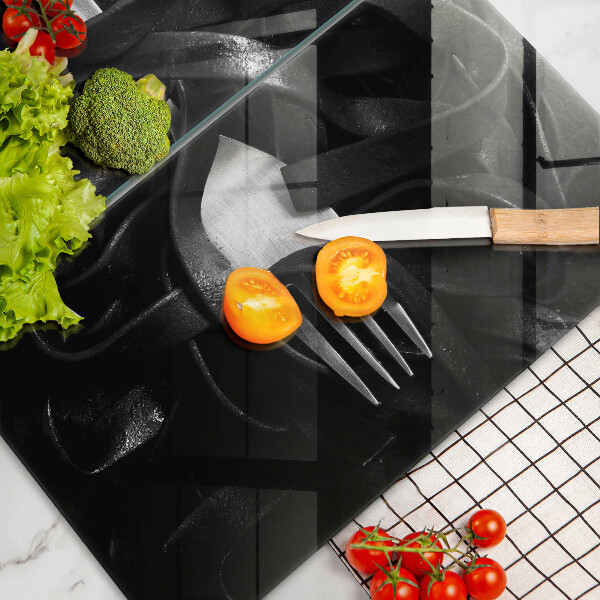 Sklo za varnú dosku Čierne cestoviny Tagliatelle