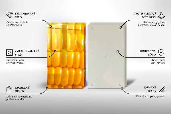 Sklo za varnú dosku Kukuričné zrná