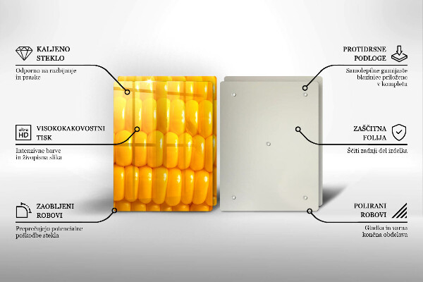 Sklo za varnú dosku Kukuričné zrná