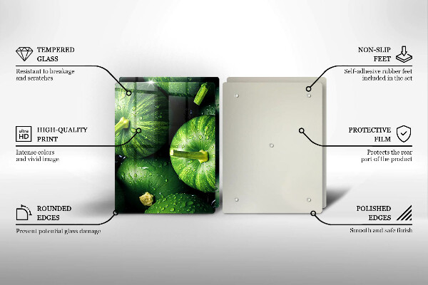 Sklo za varnú dosku Zelené tekvice