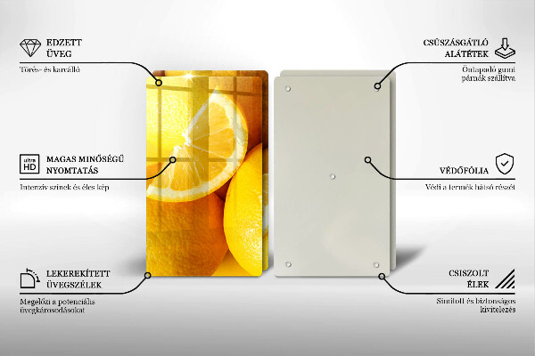 Sklo za varnú dosku Šťavnaté citróny