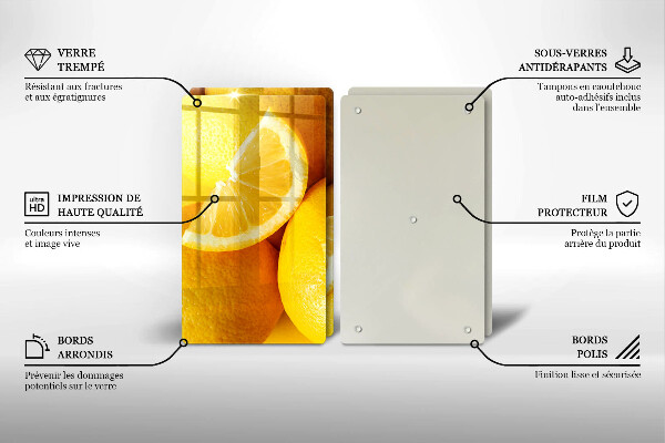 Sklo za varnú dosku Šťavnaté citróny