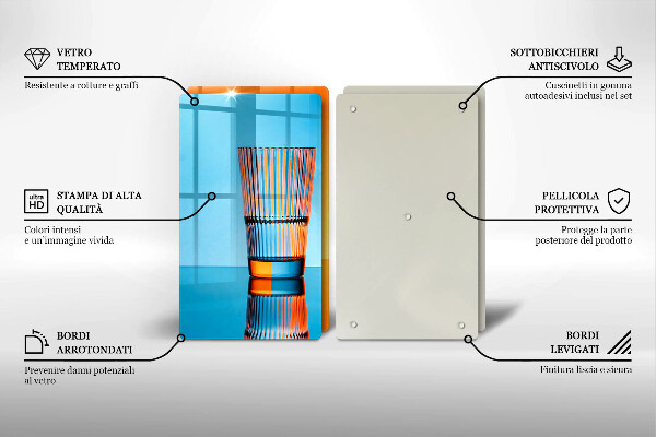 Sklo za varnú dosku Dva poháre vody