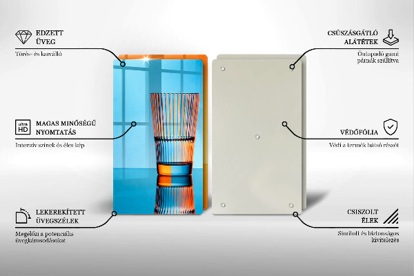 Sklo za varnú dosku Dva poháre vody