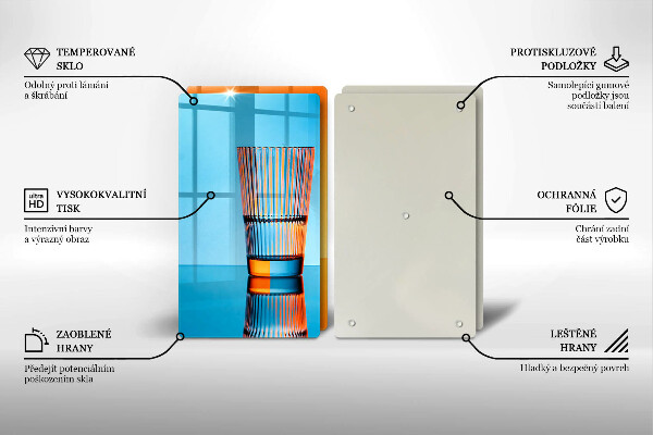 Sklo za varnú dosku Dva poháre vody