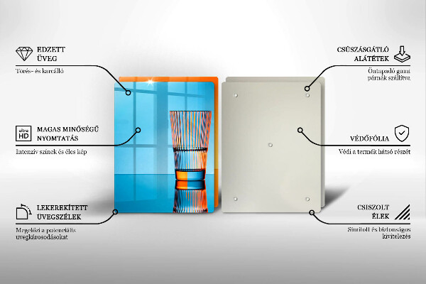 Sklo za varnú dosku Dva poháre vody